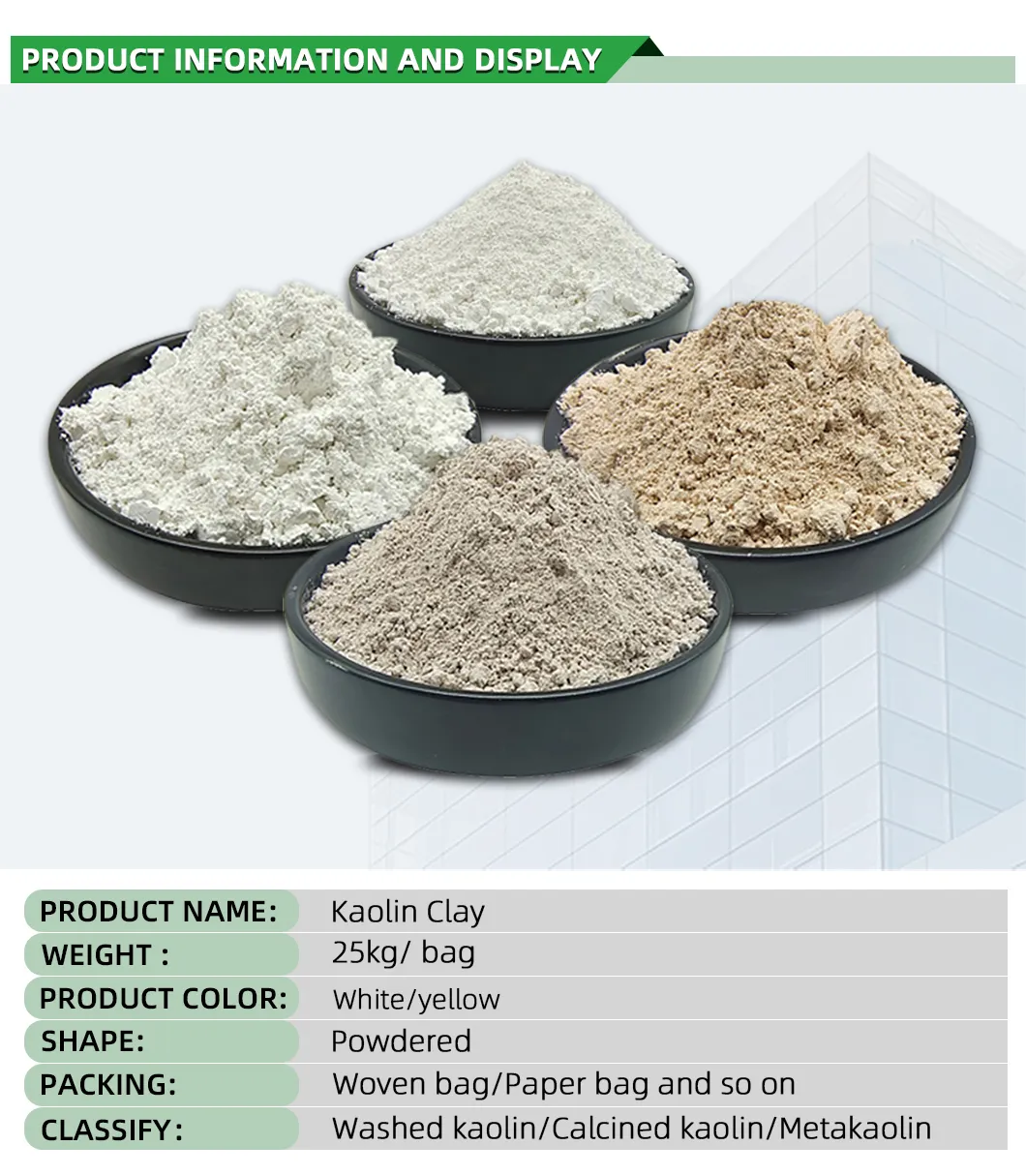 Runhuabang Kaolin Powder Versatile Industrial Mineral with Fine Particle Size White Appearance and Excellent Adsorption Properties Used in Various Sectors